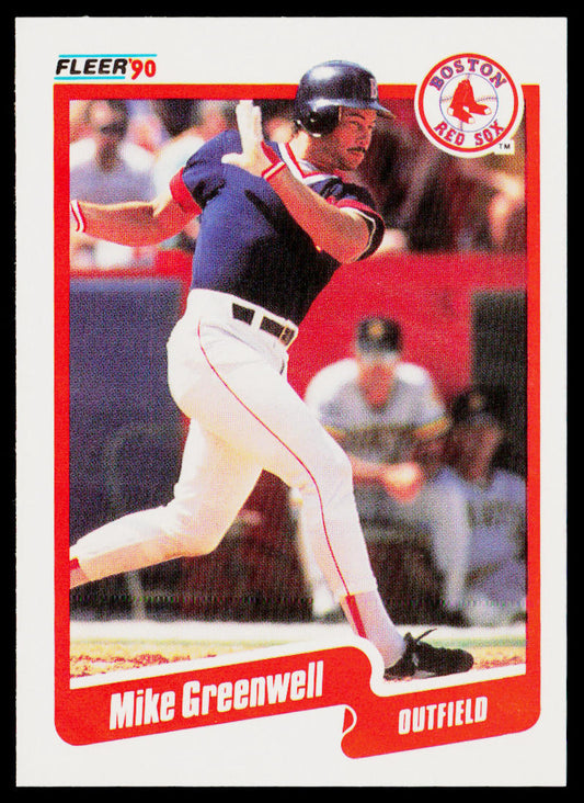 Mike Greenwell 1990 Fleer #277b Boston Red Sox
