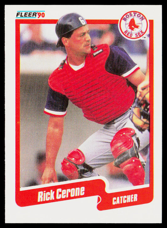 Rick Cerone 1990 Fleer #270b Boston Red Sox