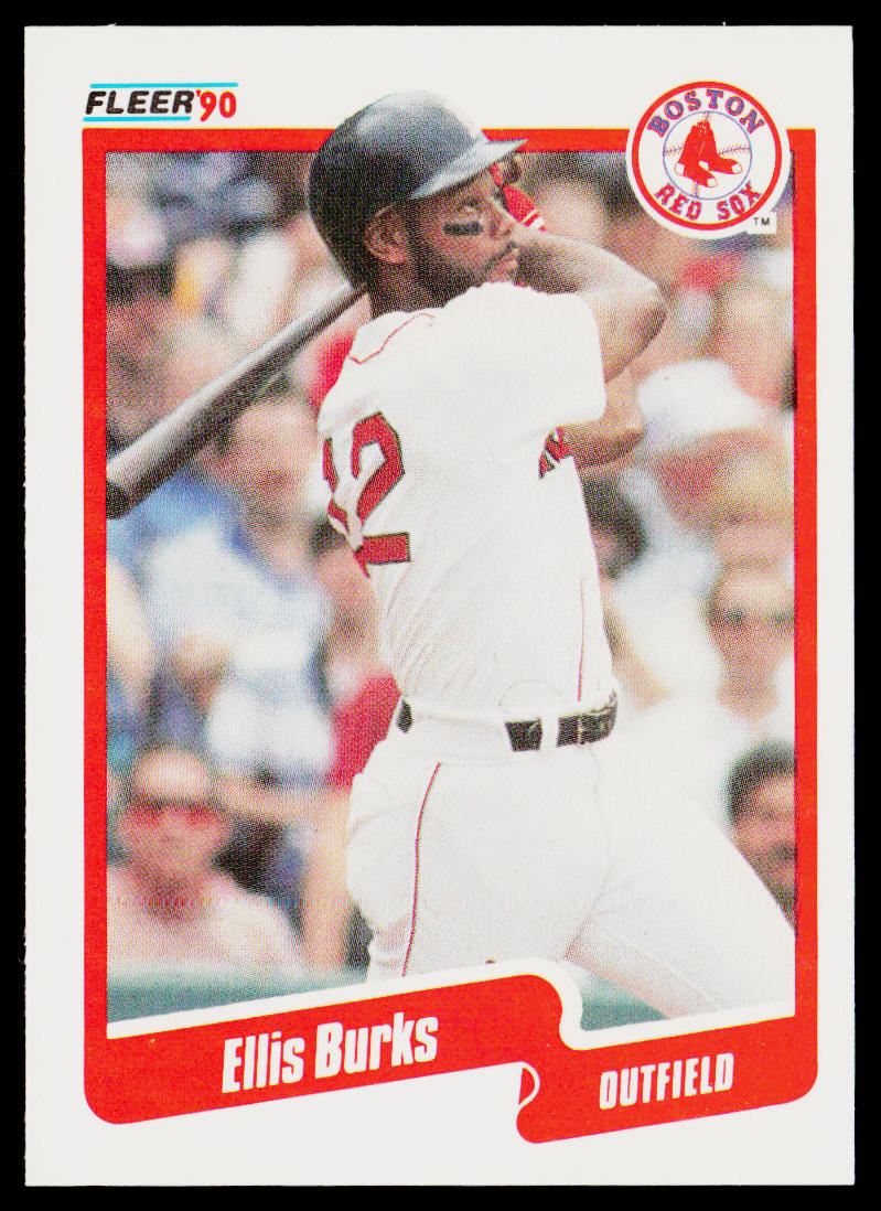 Ellis Burks 1990 Fleer #269b Boston Red Sox