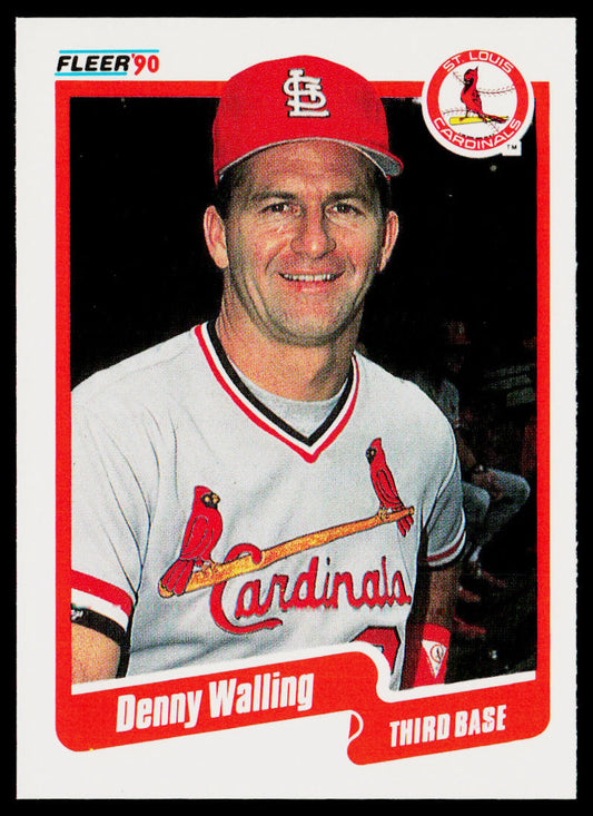 Denny Walling 1990 Fleer #263b St. Louis Cardinals