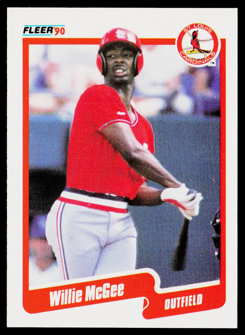 Willie McGee 1990 Fleer #253b St. Louis Cardinals