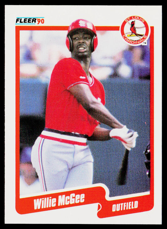 Willie McGee 1990 Fleer #253b St. Louis Cardinals