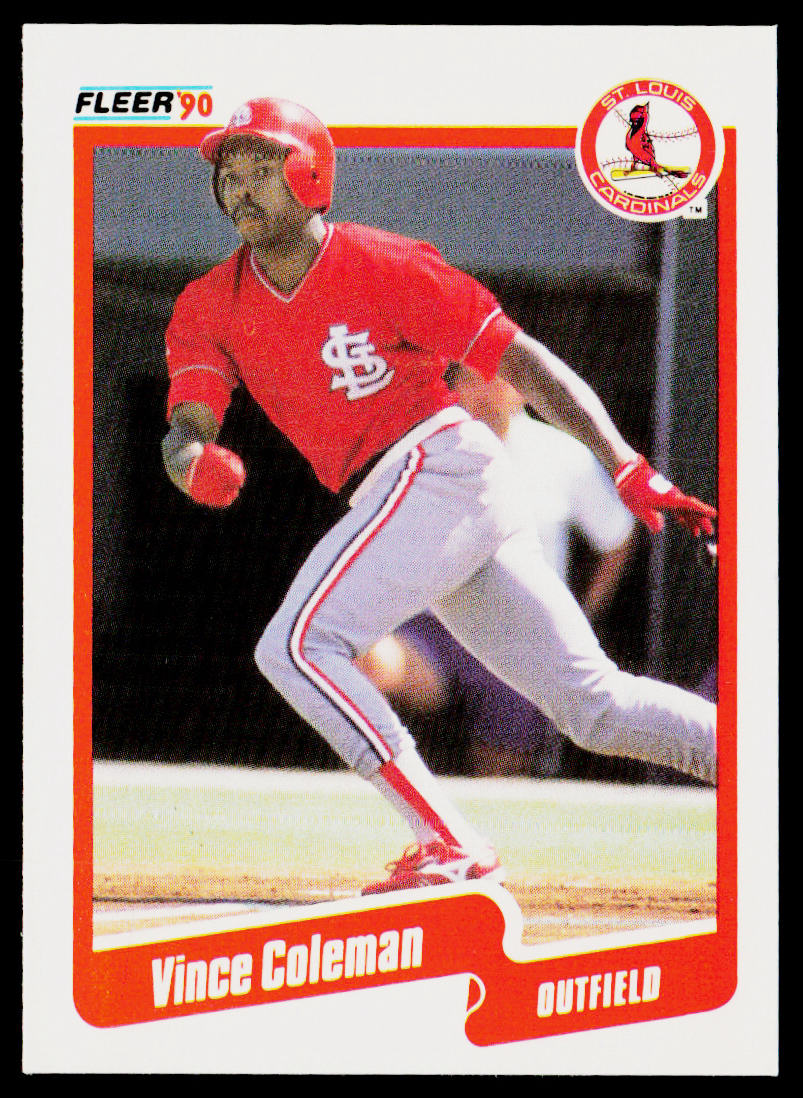 Vince Coleman 1990 Fleer #245 St. Louis Cardinals
