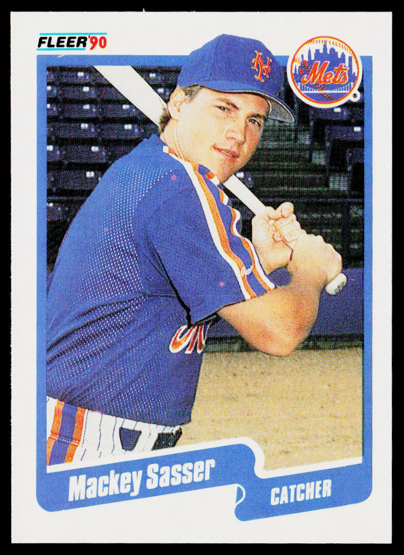 Mackey Sasser 1990 Fleer #216b New York Mets