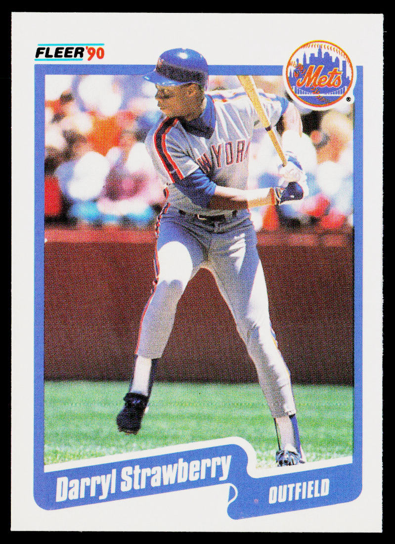 Darryl Strawberry 1990 Fleer #217b New York Mets