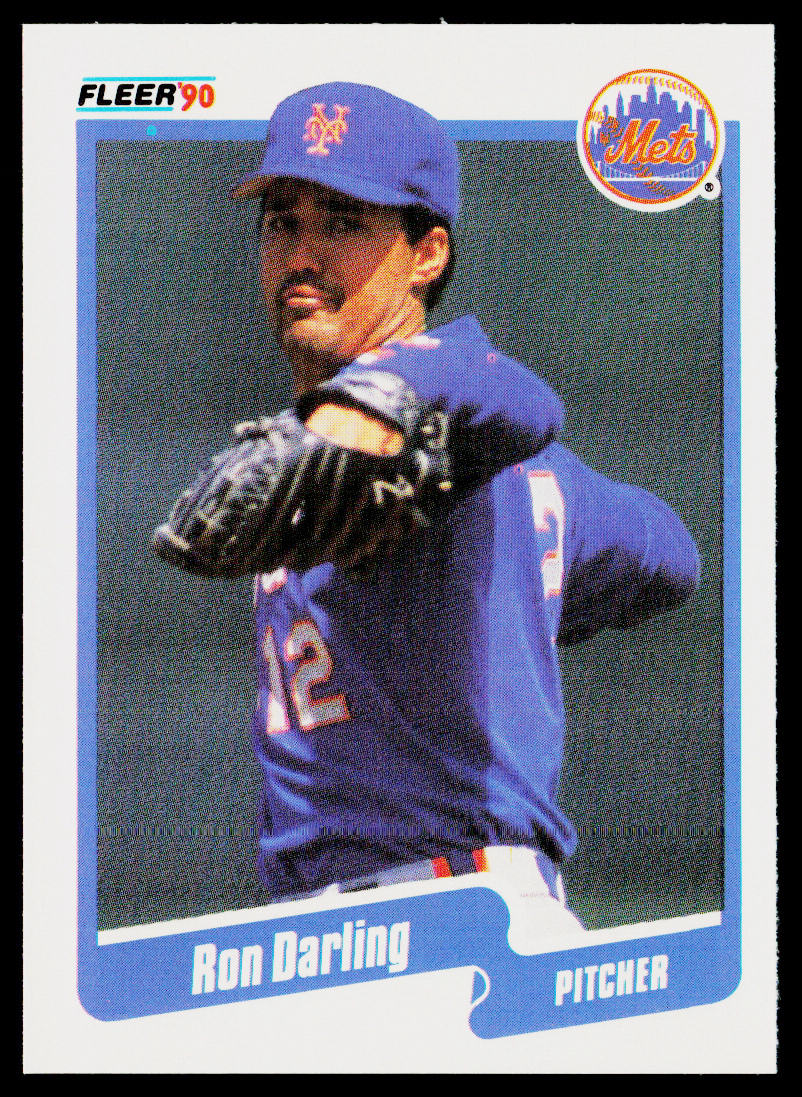 Ron Darling 1990 Fleer #201b New York Mets