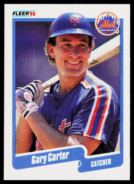 Gary Carter 1990 Fleer #199b New York Mets