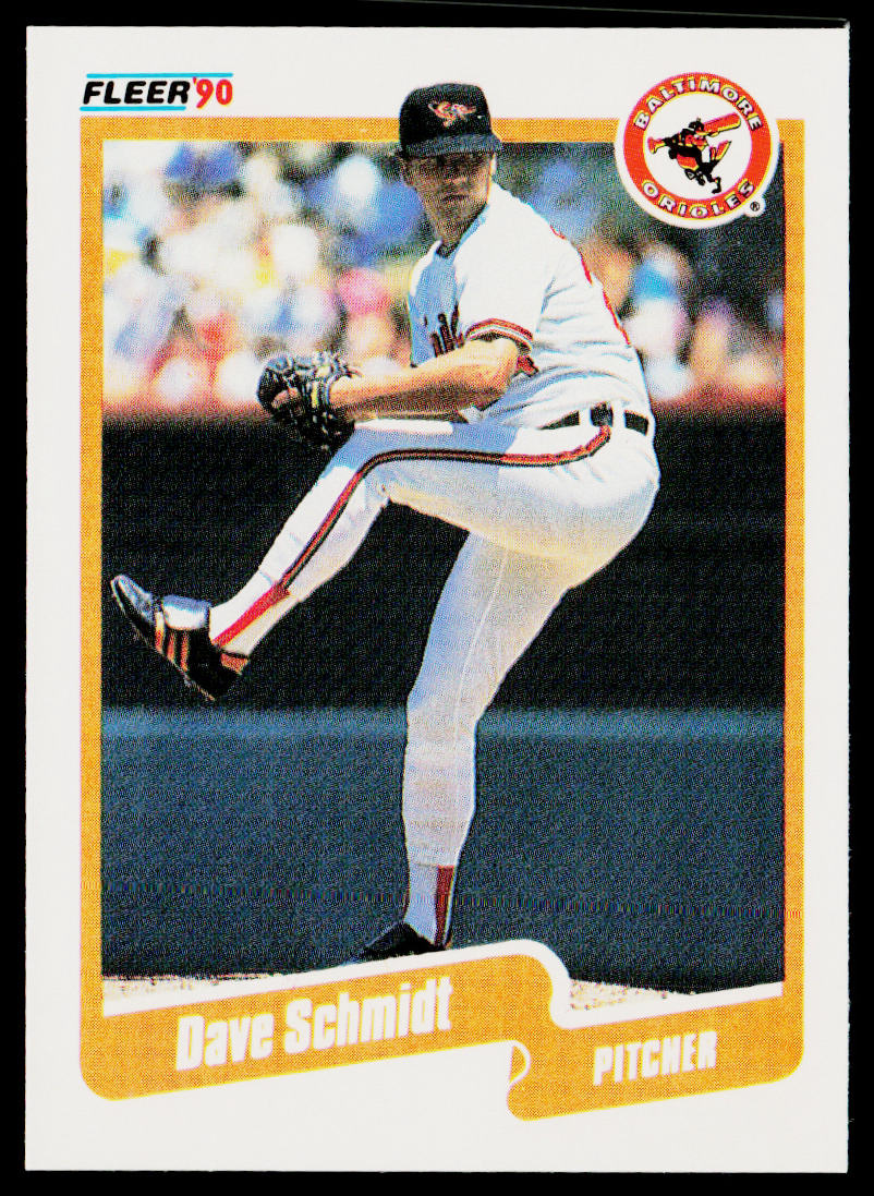 Dave Schmidt 1990 Fleer #188 Baltimore Orioles