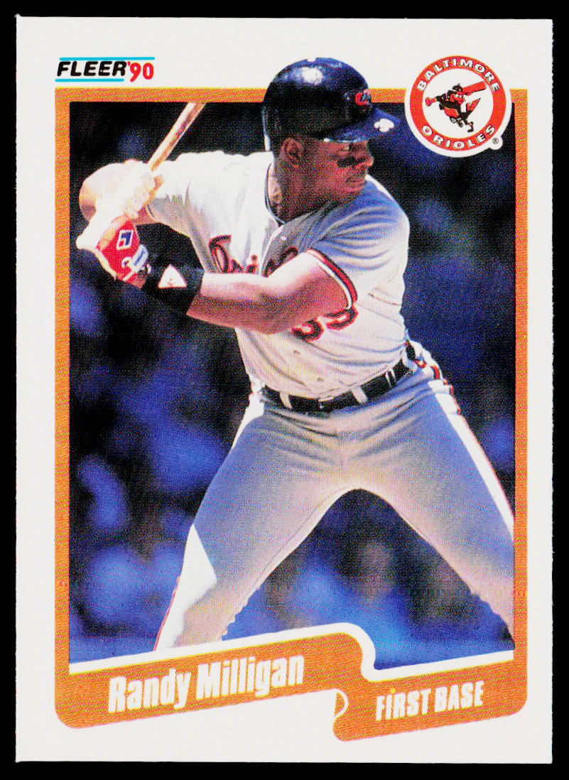 Randy Milligan 1990 Fleer #183b Baltimore Orioles