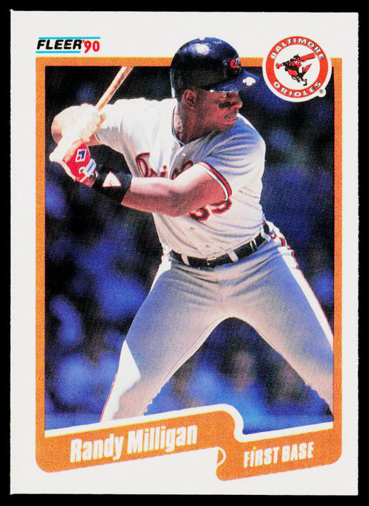 Randy Milligan 1990 Fleer #183b Baltimore Orioles