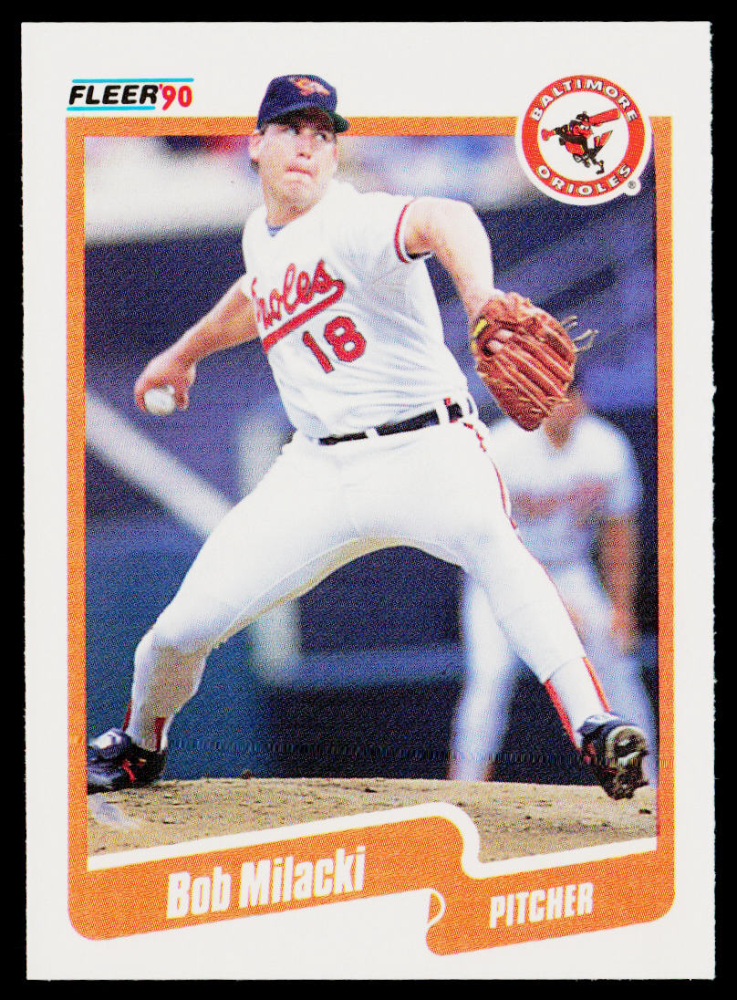 Bob Milacki 1990 Fleer #182 Baltimore Orioles