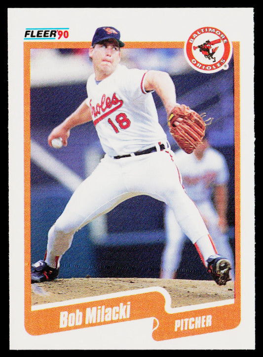 Bob Milacki 1990 Fleer #182 Baltimore Orioles