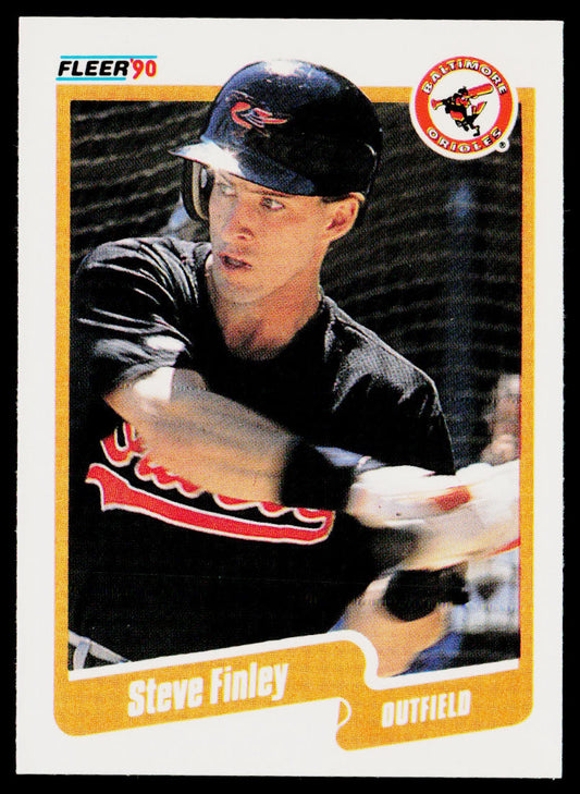 Steve Finley 1990 Fleer #176b Baltimore Orioles
