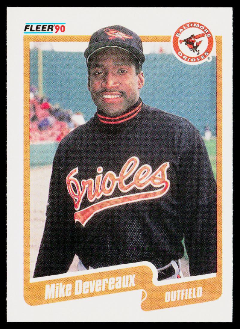 Mike Devereaux 1990 Fleer #175 Baltimore Orioles