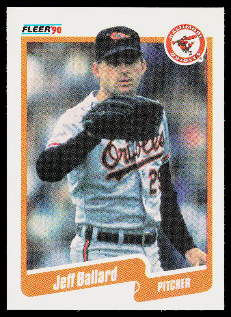 Jeff Ballard 1990 Fleer #173b Baltimore Orioles