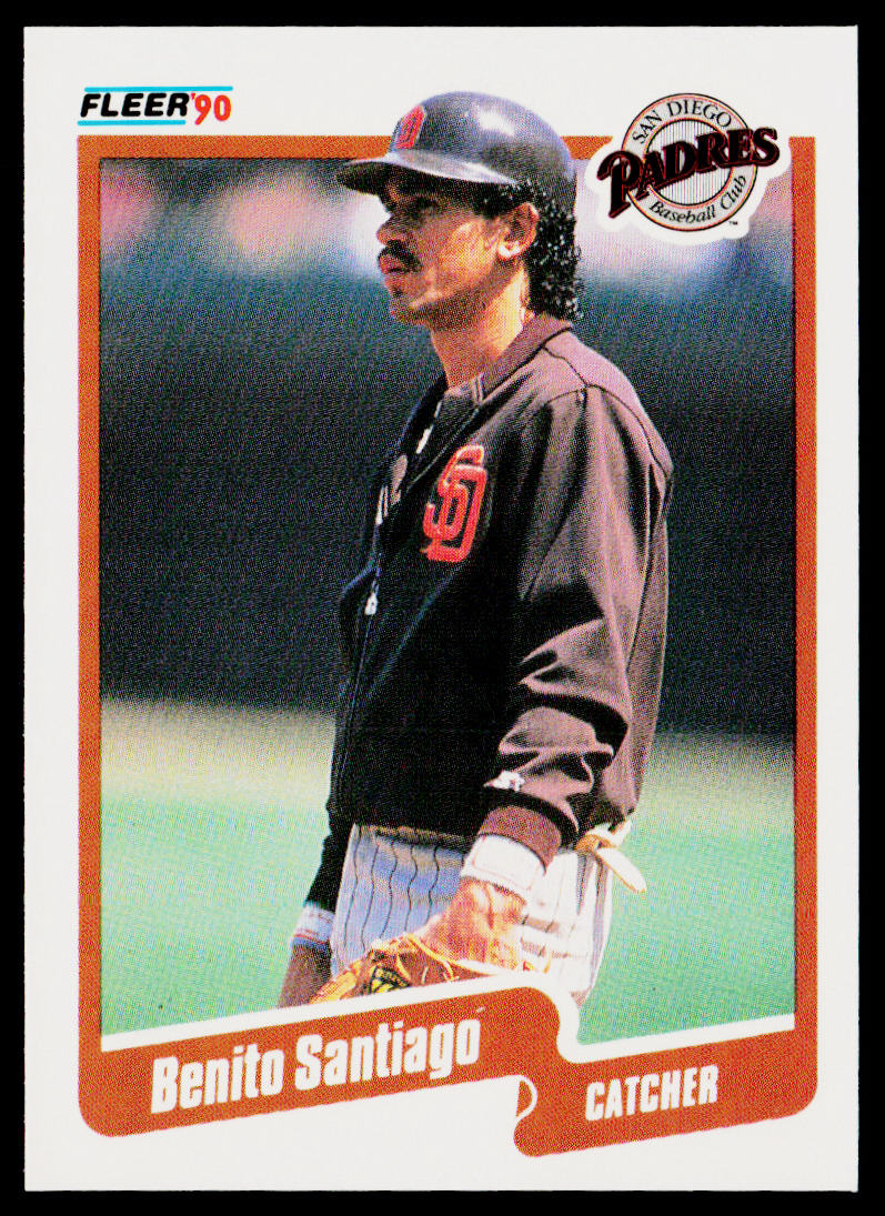 Benito Santiago 1990 Fleer #167 San Diego Padres