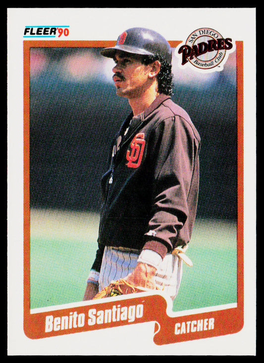 Benito Santiago 1990 Fleer #167 San Diego Padres