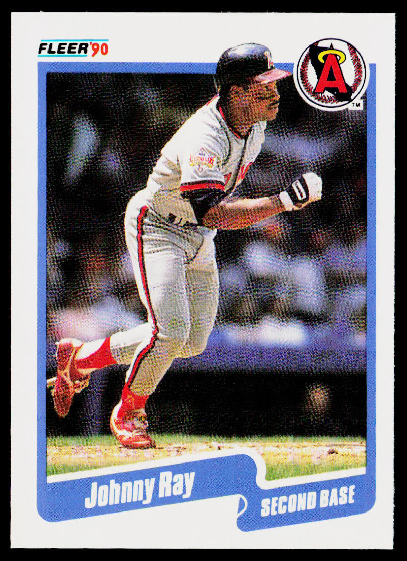Johnny Ray 1990 Fleer #143b California Angels