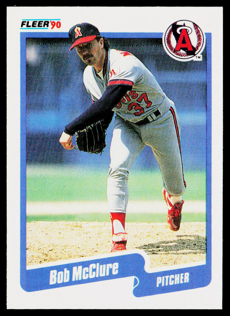 Bob McClure 1990 Fleer #139b California Angels