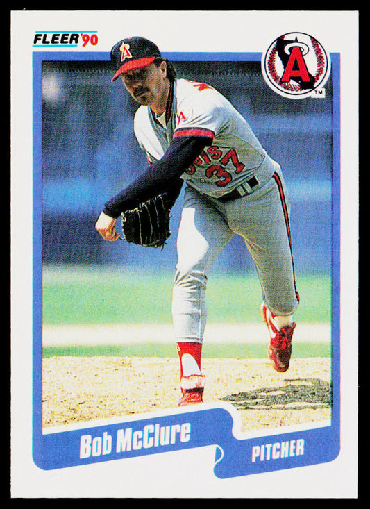 Bob McClure 1990 Fleer #139b California Angels