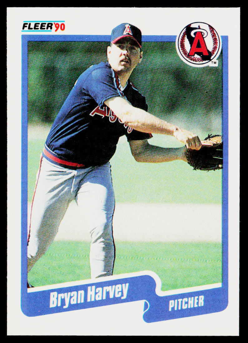 Bryan Harvey 1990 Fleer #134b California Angels