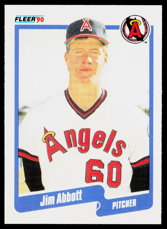 Jim Abbott 1990 Fleer #125b California Angels