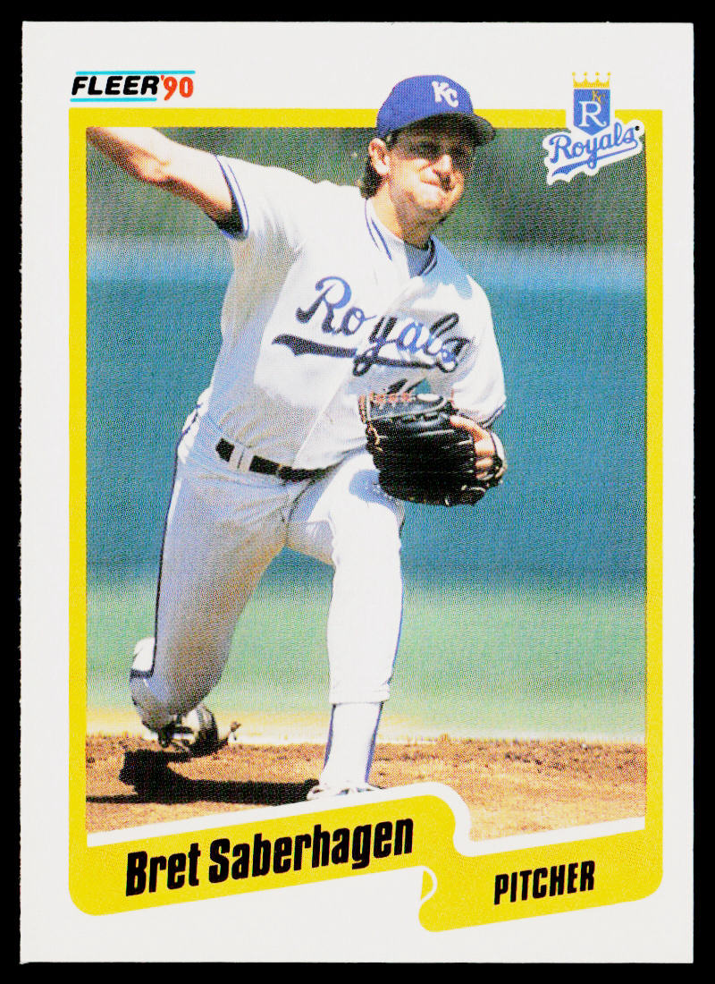 Bret Saberhagen 1990 Fleer #116 Kansas City Royals