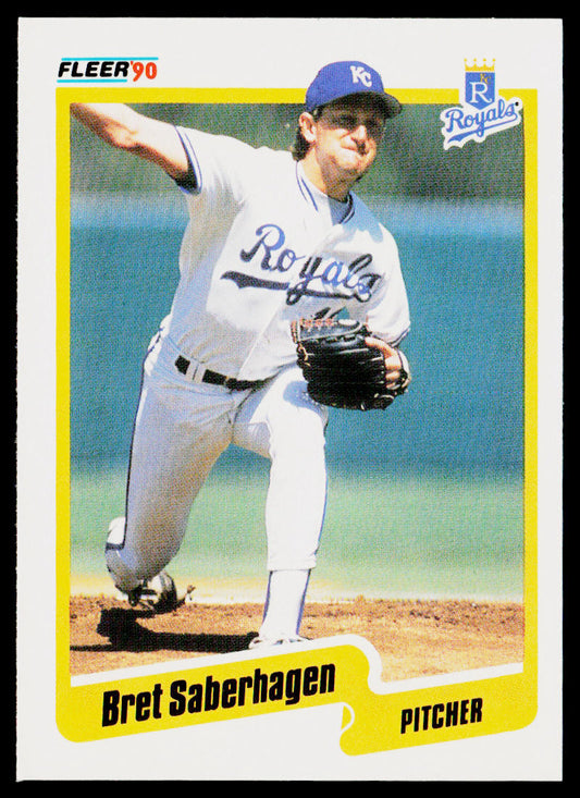 Bret Saberhagen 1990 Fleer #116 Kansas City Royals