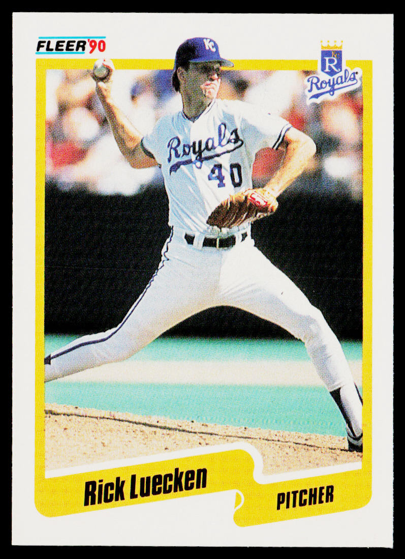 Rick Luecken 1990 Fleer #113b RC Kansas City Royals