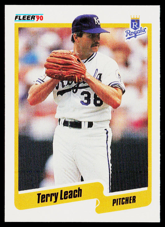 Terry Leach 1990 Fleer #111 Kansas City Royals
