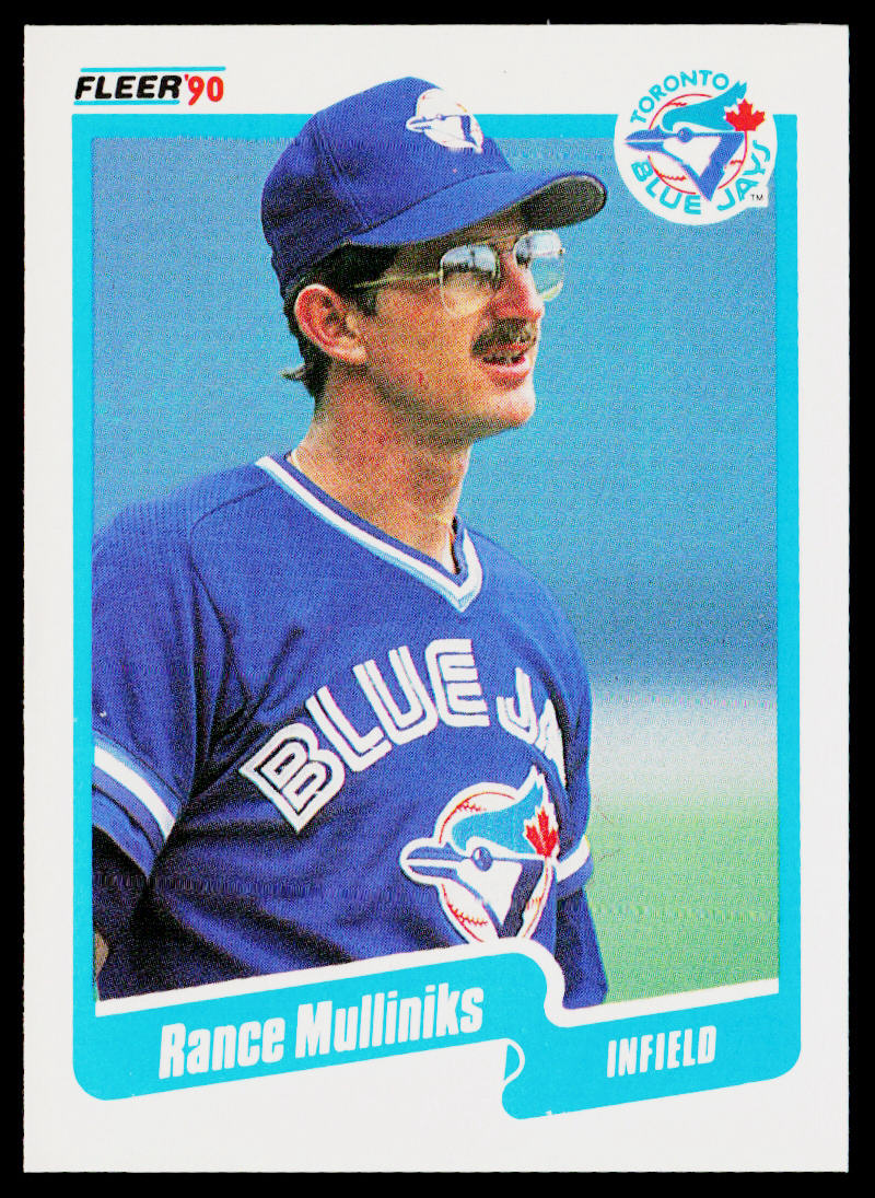 Rance Mulliniks 1990 Fleer #91b Toronto Blue Jays