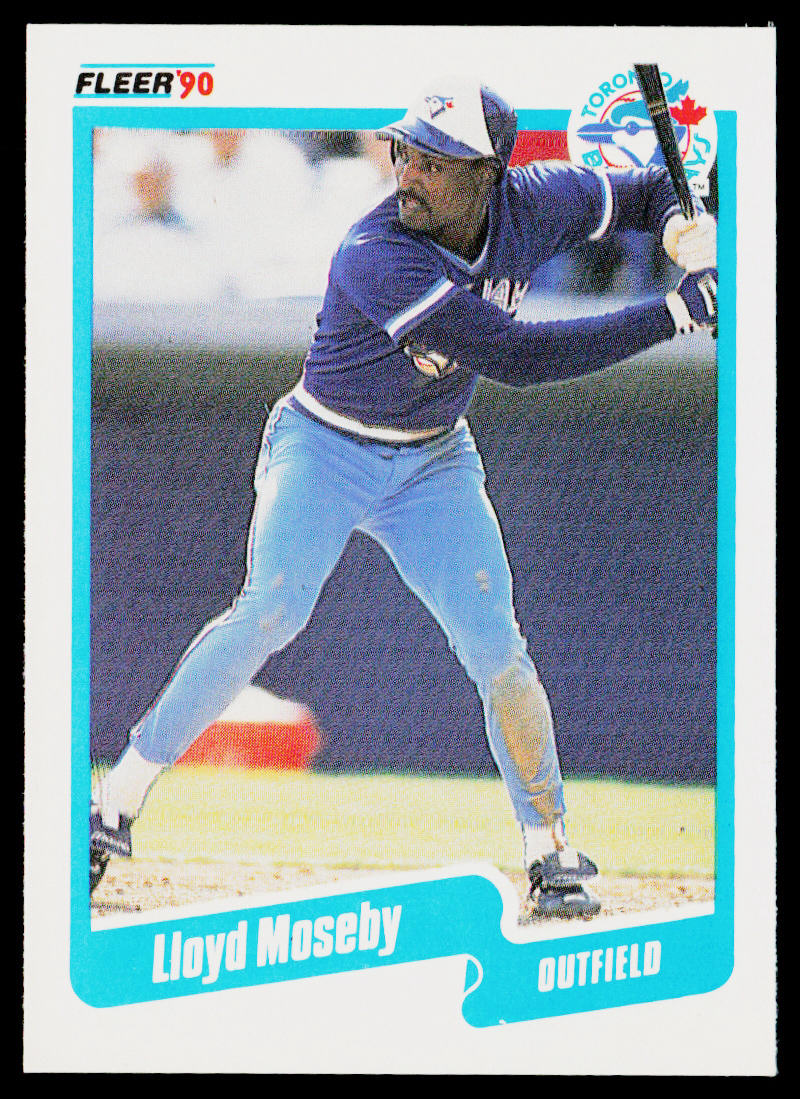 Lloyd Moseby 1990 Fleer #90b Toronto Blue Jays