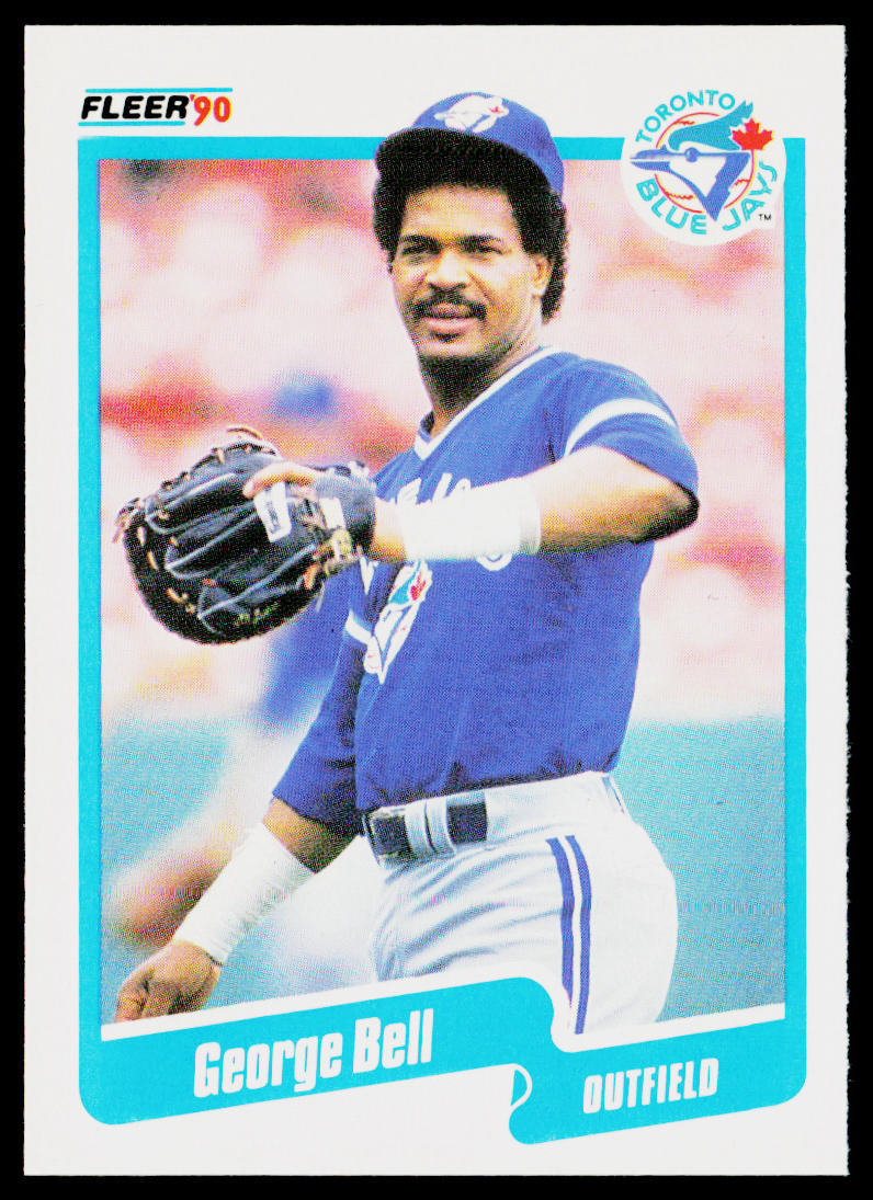 George Bell 1990 Fleer #76b Toronto Blue Jays