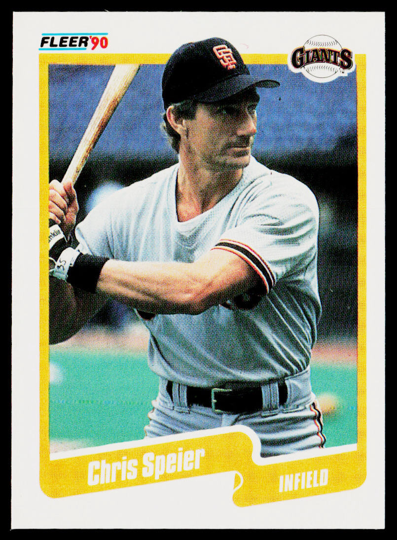 Chris Speier 1990 Fleer #72b San Francisco Giants