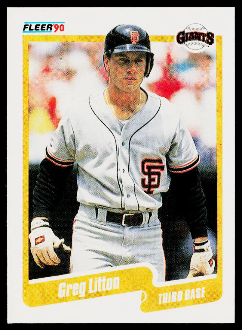Greg Litton 1990 Fleer #61b San Francisco Giants