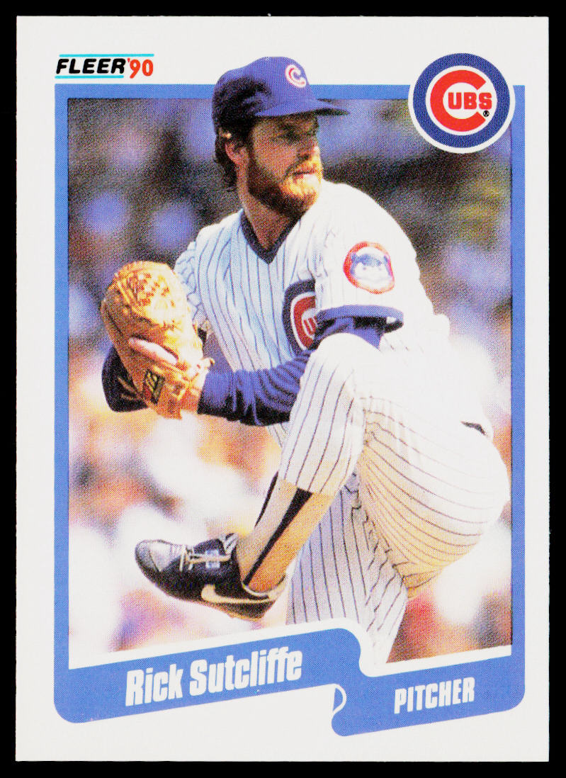 Rick Sutcliffe 1990 Fleer #43b Chicago Cubs