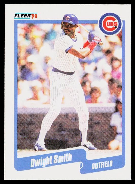 Dwight Smith 1990 Fleer #42b Chicago Cubs