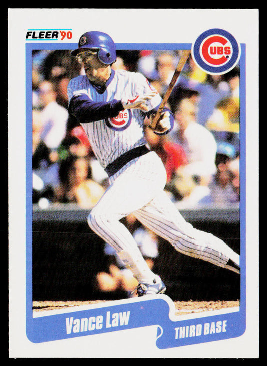 Vance Law 1990 Fleer #36b Chicago Cubs