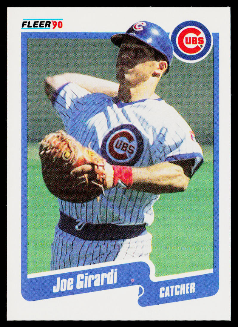 Joe Girardi 1990 Fleer #31b Chicago Cubs