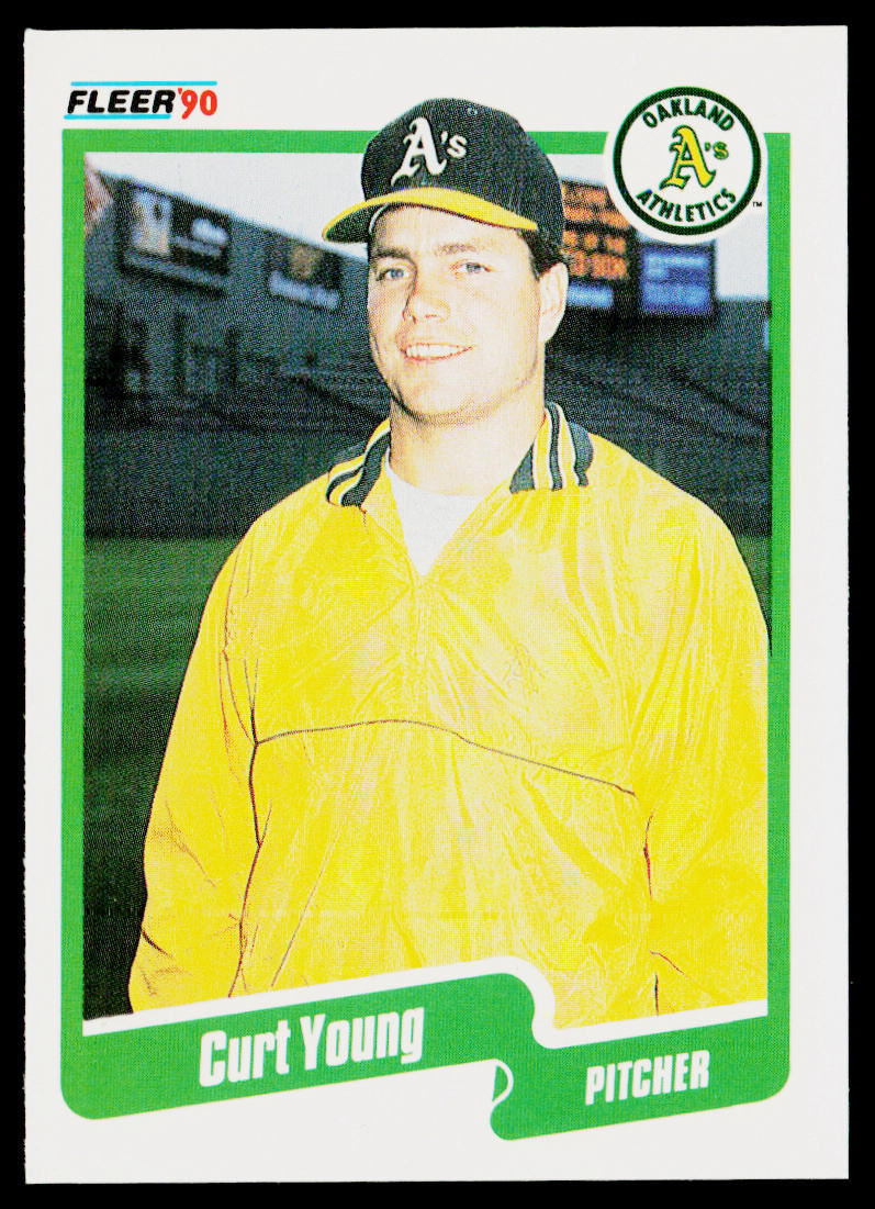 Curt Young 1990 Fleer #24 Oakland Athletics
