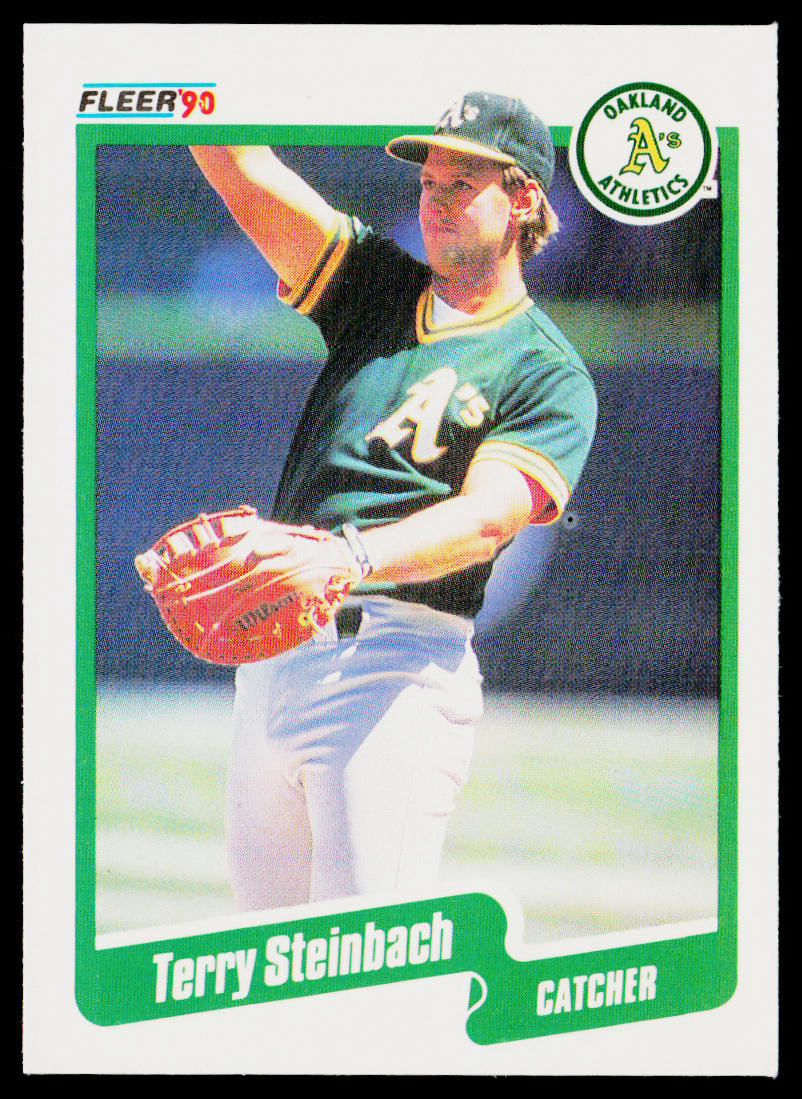 Terry Steinbach 1990 Fleer #20 Oakland Athletics