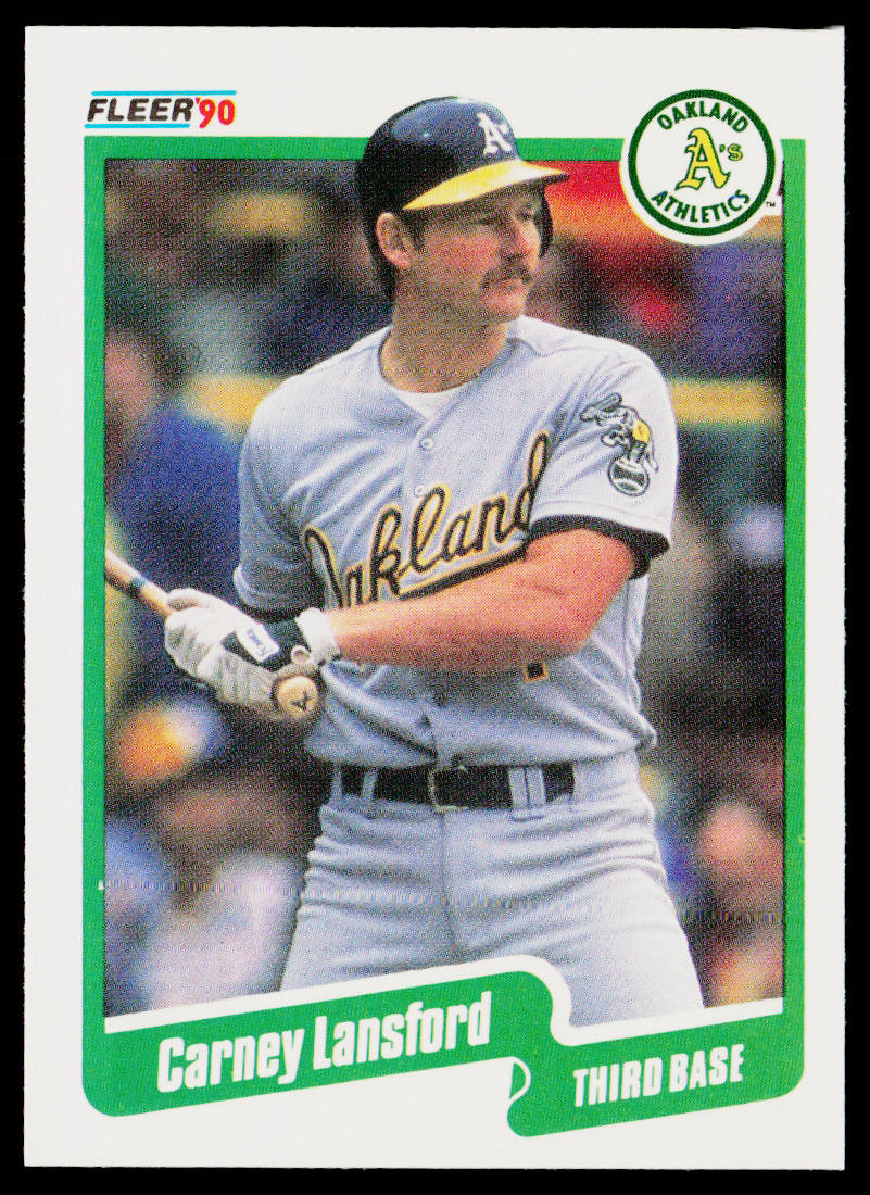 Carney Lansford 1990 Fleer #14 Oakland Athletics