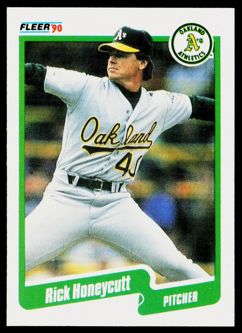 Rick Honeycutt 1990 Fleer #11 Oakland Athletics