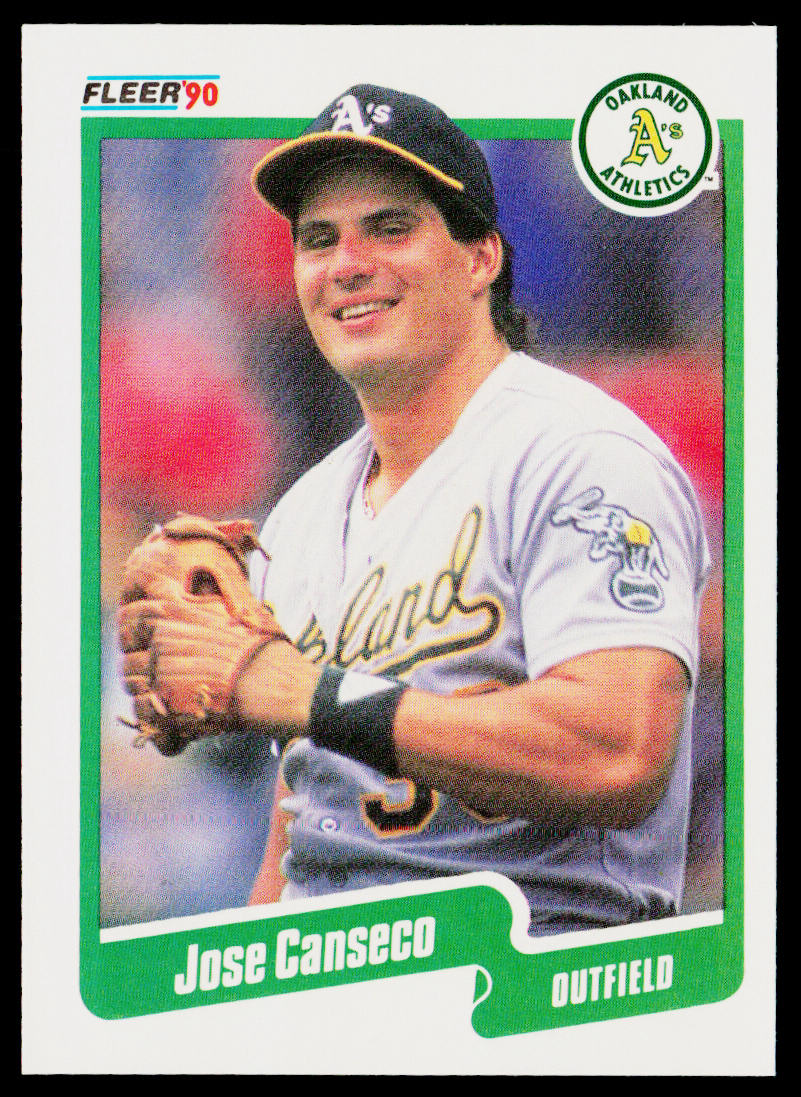 Jose Canseco 1990 Fleer #3b Oakland Athletics