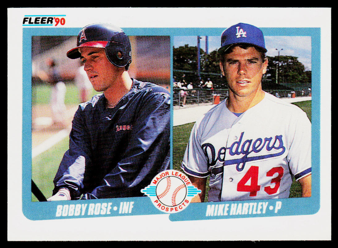 Bobby Rose / Mike Hartley 1990 Fleer #651b RC