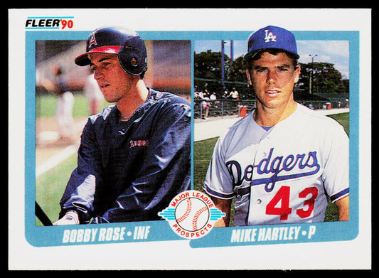 Bobby Rose / Mike Hartley 1990 Fleer #651b RC