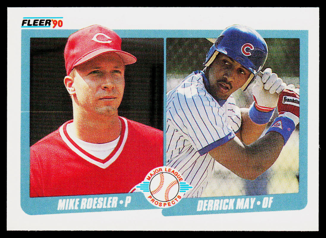 Mike Roesler / Derrick May MLP, RC 1990 Fleer #645 RC