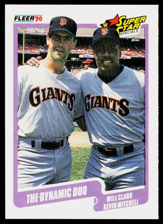 Will Clark / Kevin Mitchell 1990 Fleer #637b San Francisco Giants
