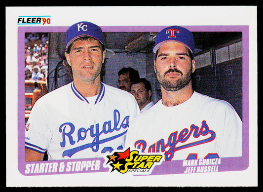 Mark Gubicza / Jeff Russell 1990 Fleer #633b