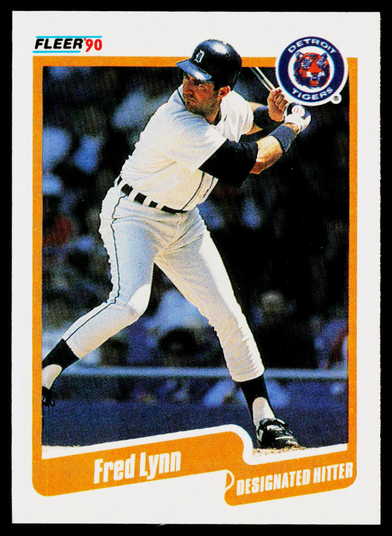 Fred Lynn 1990 Fleer #609b Detroit Tigers